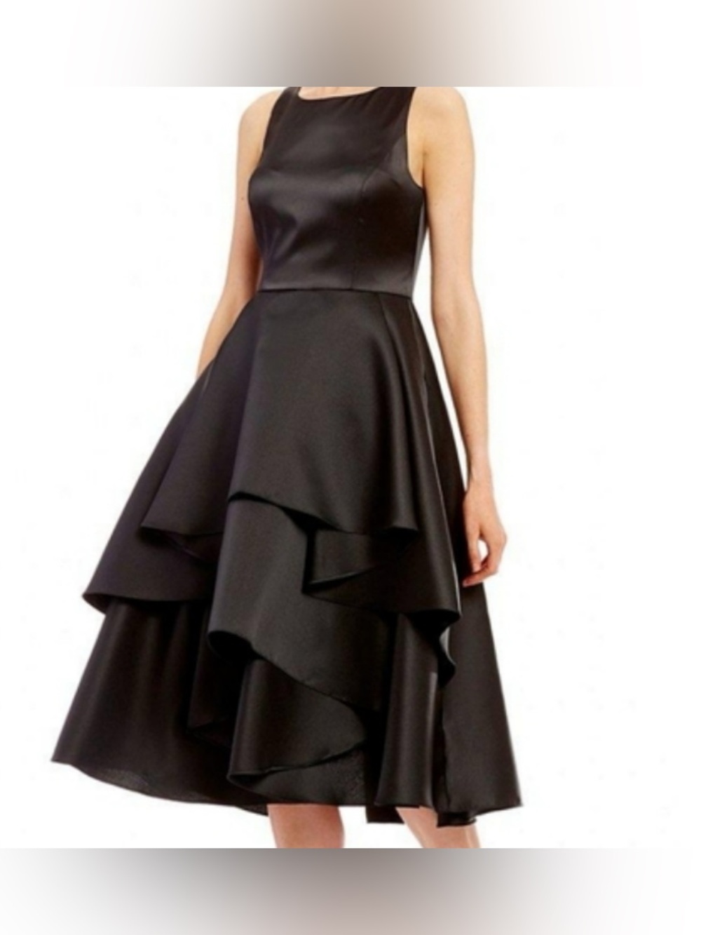 Adrianna Papell Sleeveless Midi tiered  Dress